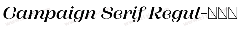 Campaign Serif Regul字体转换